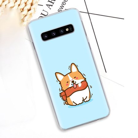 cartoon Corgi dog Shiba Inu Phone Cases for Samsung Galaxy S10e S10 Plus S8 S9 Plus S6 S7 Edge A40 A50 A70 M20 Case Coque|Half-wrapped Cases| - AliExpress