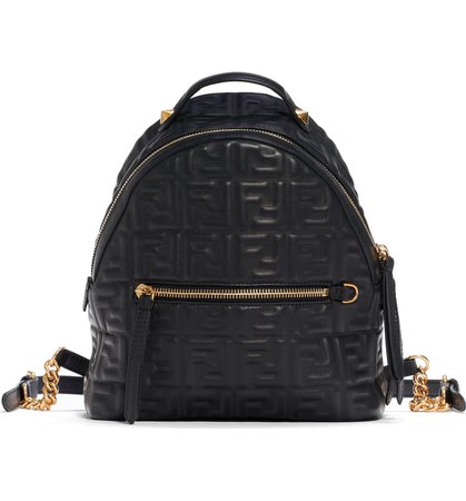 Fendi FF Embossed Logo Leather Backpack | Nordstrom