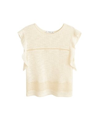 MANGO Cotton-blend knit top