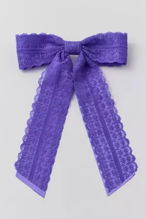 Dolly Satin Lace Hair Bow Barrette | Urban Outfitters