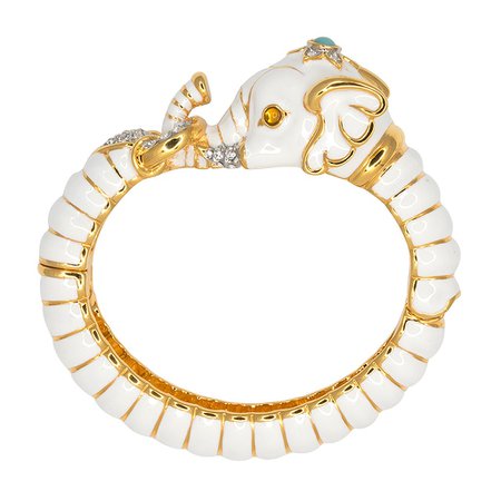 White Elephant Head Bracelet – KennethJayLane.com