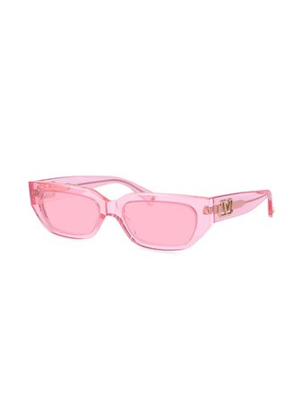 Valentino Eyewear VLOGO rectangular-frame Sunglasses - Farfetch