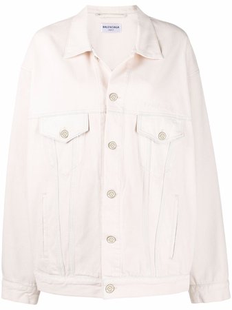 Balenciaga Oversized Washed Denim Jacket - Farfetch