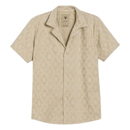 OAS - Machu Cuba Terry Short Sleeved Shirt - Beige | Smallable