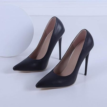 Amazon.com | LUXINYU,Women Pointed Toe Heels Solid Suede Elegant Ladies Pumps Sexy Stiletto Shallow Heeled Dress Shoes Comfort Breathable Work Shoes | Shoes