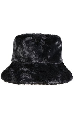 Faux Fur Bucket Hat In Black | My Accessories London | SilkFred