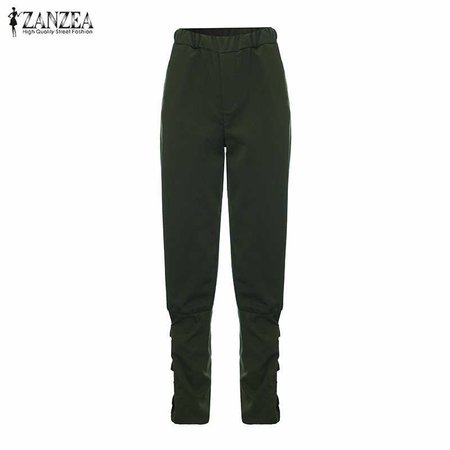 Fashion Harem Pants 2018 Women Trousers Casual Loose Pockets Elastic Waist Pants Leisure Army Green Pants Plus Size S 3XL-in Pants & Capris from Women's Clothing & Accessories on Aliexpress.com | Alibaba Group