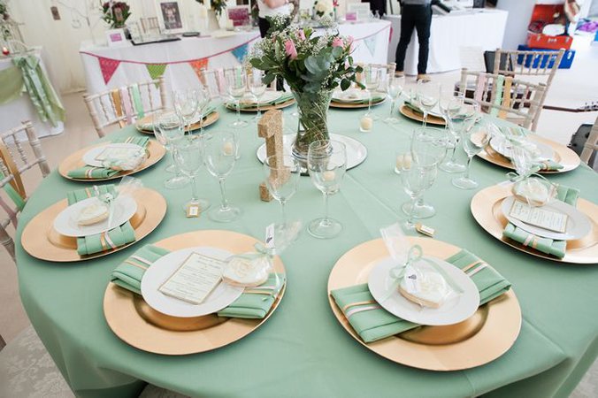 Gold and Mint Wedding Table 2