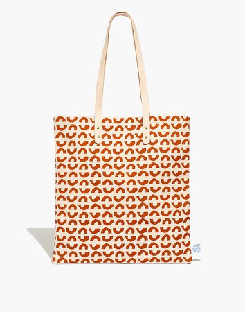Dance Happy Emerson Flat Canvas Tote in Rust