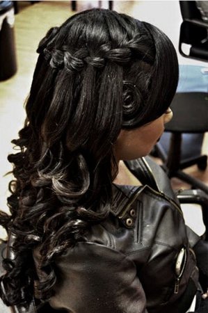 (17) Pinterest - black wedding half up hairstyle | My Future Wedding Bliss