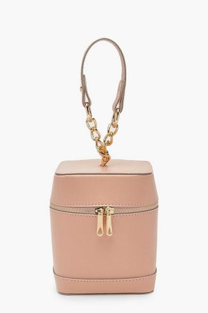 Mini Chain Strap Box Bag | Boohoo