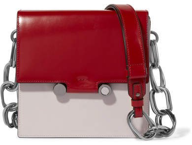 Box Patent-leather Shoulder Bag - Red