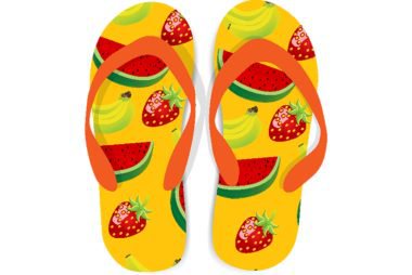 Flip Flops Sandals Yellow Fruit