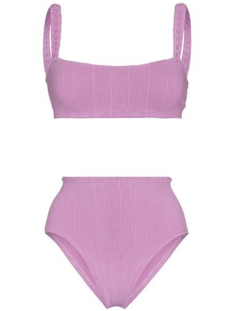 Shop Hunza G Thema high-rise bikini set with Express Delivery - FARFETCH