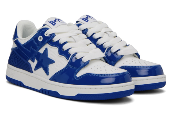 blue bapesta sneakers