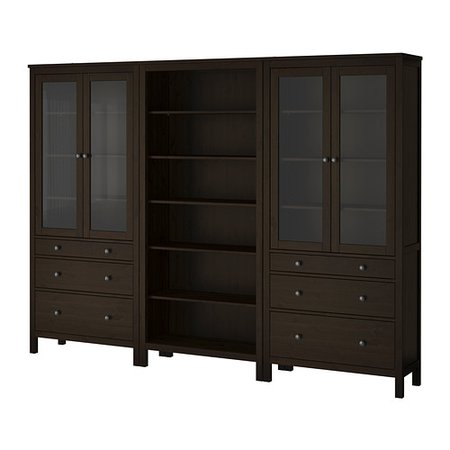 Storage combination w doors/drawers HEMNES Black-brown £665