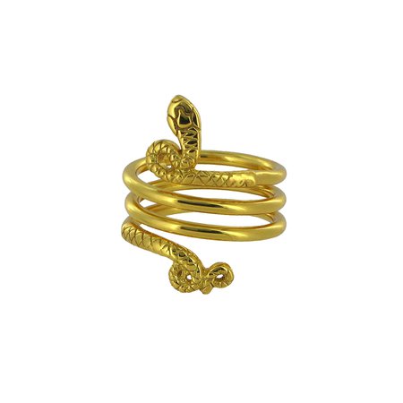 Snake Triple Ring, Gold