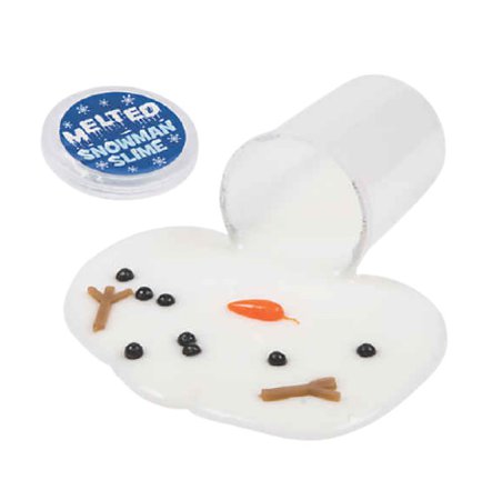 melted snowman slime holidays Christmas toy stim