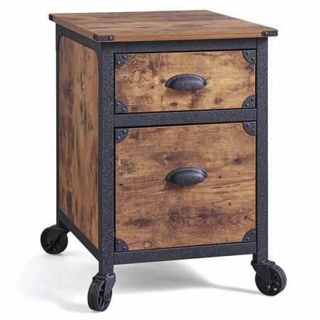 Better Homes & Gardens 2 Drawer Rustic Country File Cabinet, Weathered Pine Finish - Walmart.com - Walmart.com