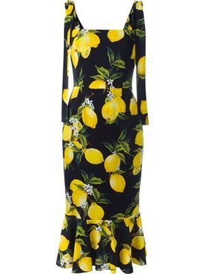 платье дольче габбана с лимонным принтом - Поиск в Google