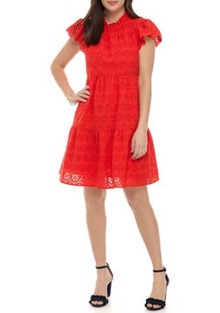 Crown & Ivy™ Women's Short Sleeve Tiered Dress