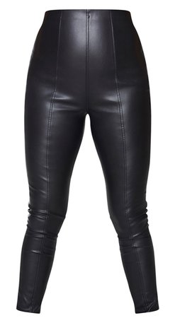 PLT Black Leather Leggings