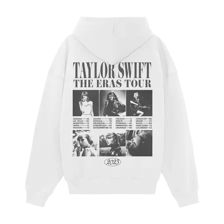 Taylor Swift The Eras Tour Collage White Hoodie – Taylor Swift Official Store