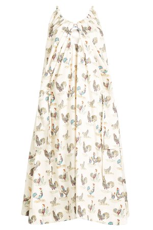 Rooster Print Dress Gr. FR 40