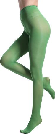 Amazon.com: Zioccie 80 Denier Microfibre Tights for Women Soft Semi Opaque Solid Color High Waist Footed Pantyhose (Clover Green, One Size) : Clothing, Shoes & Jewelry