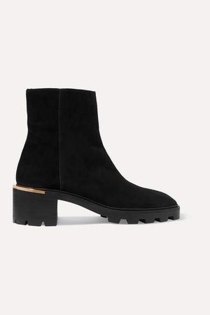 Melodie 35 Suede Ankle Boots - Black