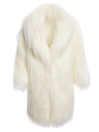 white faux fur caots - Google Search