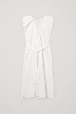 DRAPED DRESS - white - Dresses - COS WW