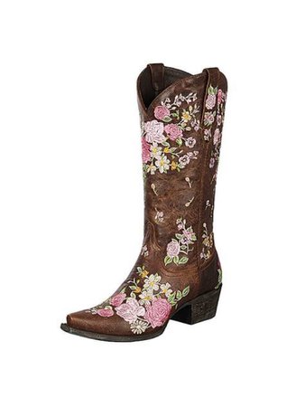 Floral cowgirl boots