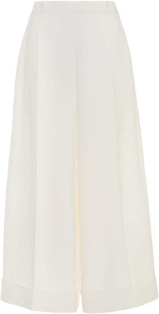 Andrew Gn Crepe Cropped Wide-Leg Trousers