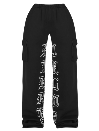 $118 Hidden Cult - Black Outlined Sweatpants