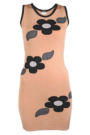 EMILIO CAVALLINI ALLINA Black Beige Floral Dress – PRET-A-BEAUTE.COM