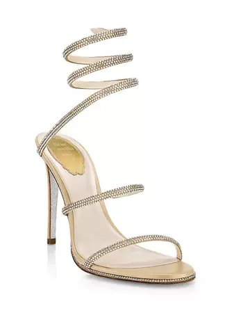 Shop Rene Caovilla Cleo Crystal-Embellished Wrap Sandals | Saks Fifth Avenue