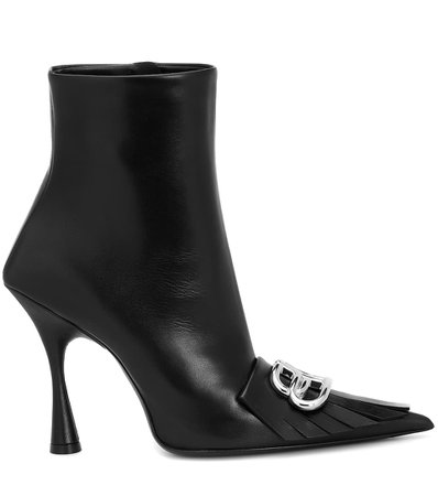 BALENCIAGA BB Knife leather ankle boots