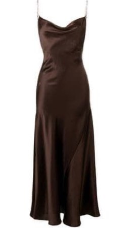 brown satin dress
