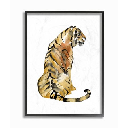 Stupell Industries Tiger Posture Watercolor Animal Painting Framed Wall Art by Jennifer Goldberger - Walmart.com - Walmart.com