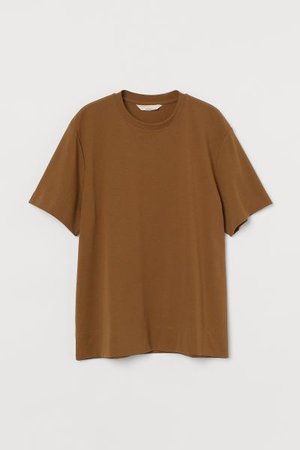 Pima Cotton T-shirt - Brown - Ladies | H&M US
