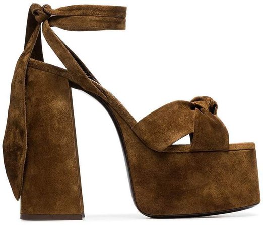 brown Paige 155 suede platform sandals