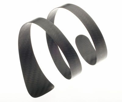 Spiral wrap carbon fiber bracelet - Blink Gallery