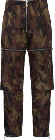 cargo-style camouflage trousers