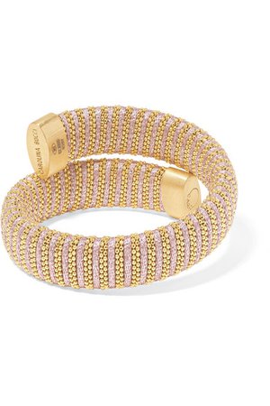 Carolina Bucci | Caro 18-karat gold-plated and Lurex bracelet | NET-A-PORTER.COM
