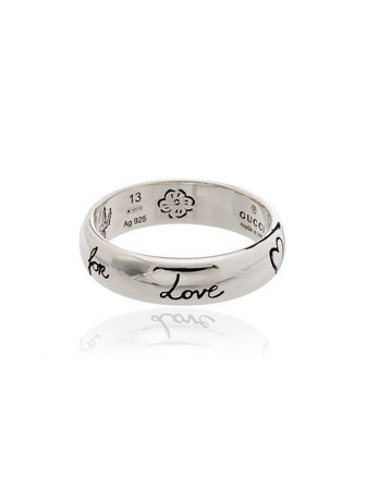 Shop silver Gucci Blind For Love band ring with Express Delivery - Farfetch