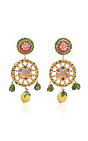 Circle Drop Lemon Earrings by Dolce & Gabbana | Moda Operandi