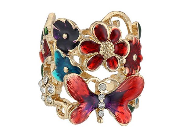 GUESS Butterfly Flower Ring