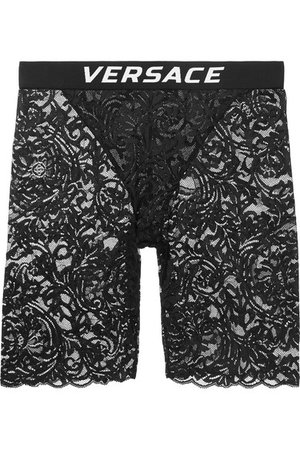 Versace | Stretch-lace shorts | NET-A-PORTER.COM