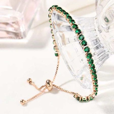 Fashionable Green Crystal Bracelet | SHEIN
